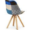 Buy Dining Chair Brielle Upholstered Scandi Design Wooden Legs Premium - Patchwork Piti Multicolour 59963 in the Europe