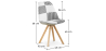 Buy Dining Chair Brielle Upholstered Scandi Design Wooden Legs Premium - Patchwork Max White / Black 59964 in the Europe