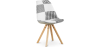 Buy Dining Chair Brielle Upholstered Scandi Design Wooden Legs Premium - Patchwork Max White / Black 59964 home delivery