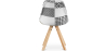 Buy Dining Chair Brielle Upholstered Scandi Design Wooden Legs Premium - Patchwork Max White / Black 59964 - prices