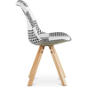 Buy Dining Chair Brielle Upholstered Scandi Design Wooden Legs Premium - Patchwork Max White / Black 59964 at MyFaktory
