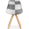 Buy Dining Chair Brielle Upholstered Scandi Design Wooden Legs Premium - Patchwork Max White / Black 59964 home delivery