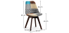 Buy Dining Chair Brielle Upholstered Scandi Design Dark Wooden Legs Premium New Edition - Patchwork Amy Multicolour 59965 at MyFaktory