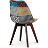 Buy Dining Chair Brielle Upholstered Scandi Design Dark Wooden Legs Premium New Edition - Patchwork Amy Multicolour 59965 in the Europe