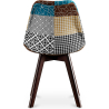 Buy Dining Chair Brielle Upholstered Scandi Design Dark Wooden Legs Premium New Edition - Patchwork Amy Multicolour 59965 home delivery
