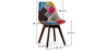 Buy Dining Chair Brielle Upholstered Scandi Design Dark Wooden Legs Premium New Edition - Patchwork Fiona Multicolour 59966 at MyFaktory