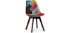 Buy Dining Chair Brielle Upholstered Scandi Design Dark Wooden Legs Premium New Edition - Patchwork Fiona Multicolour 59966 in the Europe