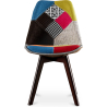 Buy Dining Chair Brielle Upholstered Scandi Design Dark Wooden Legs Premium New Edition - Patchwork Fiona Multicolour 59966 - in the EU