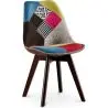 Buy Dining Chair Brielle Upholstered Scandi Design Dark Wooden Legs Premium New Edition - Patchwork Fiona Multicolour 59966 - in the EU