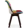 Buy Dining Chair Brielle Upholstered Scandi Design Dark Wooden Legs Premium New Edition - Patchwork Fiona Multicolour 59966 at MyFaktory