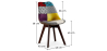 Buy Dining Chair Brielle Upholstered Scandi Design Dark Wooden Legs Premium New Edition - Patchwork Jay Multicolour 59967 at MyFaktory