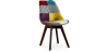 Buy Dining Chair Brielle Upholstered Scandi Design Dark Wooden Legs Premium New Edition - Patchwork Jay Multicolour 59967 in the Europe