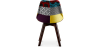Buy Dining Chair Brielle Upholstered Scandi Design Dark Wooden Legs Premium New Edition - Patchwork Jay Multicolour 59967 - in the EU