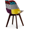 Buy Dining Chair Brielle Upholstered Scandi Design Dark Wooden Legs Premium New Edition - Patchwork Jay Multicolour 59967 in the Europe