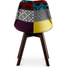 Buy Dining Chair Brielle Upholstered Scandi Design Dark Wooden Legs Premium New Edition - Patchwork Jay Multicolour 59967 home delivery