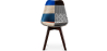 Buy Dining Chair Brielle Upholstered Scandi Design Dark Wooden Legs Premium New Edition - Patchwork Piti Multicolour 59968 - in the EU