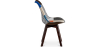 Buy Dining Chair Brielle Upholstered Scandi Design Dark Wooden Legs Premium New Edition - Patchwork Piti Multicolour 59968 with a guarantee