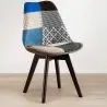 Buy Dining Chair Brielle Upholstered Scandi Design Dark Wooden Legs Premium New Edition - Patchwork Piti Multicolour 59968 in the Europe