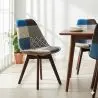 Buy Dining Chair Brielle Upholstered Scandi Design Dark Wooden Legs Premium New Edition - Patchwork Piti Multicolour 59968 - prices