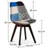 Buy Dining Chair Brielle Upholstered Scandi Design Dark Wooden Legs Premium New Edition - Patchwork Piti Multicolour 59968 at MyFaktory