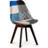 Buy Dining Chair Brielle Upholstered Scandi Design Dark Wooden Legs Premium New Edition - Patchwork Piti Multicolour 59968 - prices
