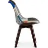 Buy Dining Chair Brielle Upholstered Scandi Design Dark Wooden Legs Premium New Edition - Patchwork Piti Multicolour 59968 with a guarantee