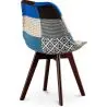 Buy Dining Chair Brielle Upholstered Scandi Design Dark Wooden Legs Premium New Edition - Patchwork Piti Multicolour 59968 - in the EU