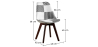 Buy Dining Chair Brielle Upholstered Scandi Design Dark Wooden Legs Premium New Edition - Patchwork Max White / Black 59969 - prices