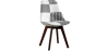 Buy Dining Chair Brielle Upholstered Scandi Design Dark Wooden Legs Premium New Edition - Patchwork Max White / Black 59969 at MyFaktory