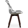 Buy Dining Chair Brielle Upholstered Scandi Design Dark Wooden Legs Premium New Edition - Patchwork Max White / Black 59969 at MyFaktory