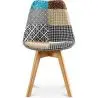 Buy Dining Chair Brielle Upholstered Scandi Design Wooden Legs Premium New Edition - Patchwork Amy Multicolour 59970 - in the EU