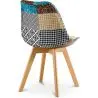 Buy Dining Chair Brielle Upholstered Scandi Design Wooden Legs Premium New Edition - Patchwork Amy Multicolour 59970 home delivery