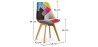 Buy Dining Chair Brielle Upholstered Scandi Design Wooden Legs Premium New Edition - Patchwork Fiona Multicolour 59971 - prices