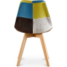 Buy Dining Chair Brielle Upholstered Scandi Design Wooden Legs Premium New Edition - Patchwork Fiona Multicolour 59971 home delivery