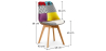 Buy Dining Chair Brielle Upholstered Scandi Design Wooden Legs Premium New Edition - Patchwork Jay Multicolour 59972 at MyFaktory