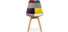 Buy Dining Chair Brielle Upholstered Scandi Design Wooden Legs Premium New Edition - Patchwork Jay Multicolour 59972 - prices