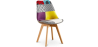 Buy Dining Chair Brielle Upholstered Scandi Design Wooden Legs Premium New Edition - Patchwork Jay Multicolour 59972 in the Europe