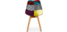 Buy Dining Chair Brielle Upholstered Scandi Design Wooden Legs Premium New Edition - Patchwork Jay Multicolour 59972 - in the EU