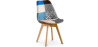 Buy Dining Chair Brielle Upholstered Scandi Design Wooden Legs Premium New Edition - Patchwork Piti Multicolour 59973 in the Europe