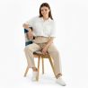 Buy Dining Chair Brielle Upholstered Scandi Design Wooden Legs Premium New Edition - Patchwork Piti Multicolour 59973 at MyFaktory