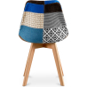 Buy Dining Chair Brielle Upholstered Scandi Design Wooden Legs Premium New Edition - Patchwork Piti Multicolour 59973 home delivery