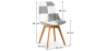 Buy Dining Chair Brielle Upholstered Scandi Design Wooden Legs Premium New Edition - Patchwork Max White / Black 59974 at MyFaktory