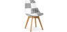 Buy Dining Chair Brielle Upholstered Scandi Design Wooden Legs Premium New Edition - Patchwork Max White / Black 59974 in the Europe