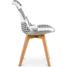 Buy Dining chair upholstered Scandinavian design wooden legs premium, new edition - Patchwork - Brielle Max White / Black 59974 in the Europe