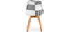 Buy Dining Chair Brielle Upholstered Scandi Design Wooden Legs Premium New Edition - Patchwork Max White / Black 59974 - in the EU