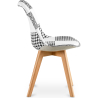 Buy Dining Chair Brielle Upholstered Scandi Design Wooden Legs Premium New Edition - Patchwork Max White / Black 59974 at MyFaktory