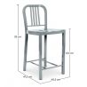 Buy Bruno  Stool - Medium -- 60cm Silver 58382 with a guarantee
