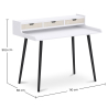 Buy Desk Table Wooden Design Scandinavian Style - Amund Natural Wood / White 59983 - in the EU