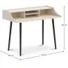 Buy Office Desk Table Wooden Design Scandinavian Style - Eldrid Natural wood 59985 with a guarantee