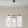 Buy Industrial Style Ceiling Lamp Glass and Metal - Liam Bronze 59988 - prices